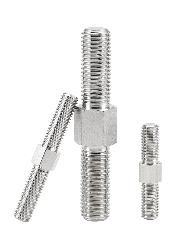 Borchie A Doppia Estremità Testa Esagonale Acciaio Inox 304 | Viti Filettate M4 M5 M6 M8 M10 M12 M16