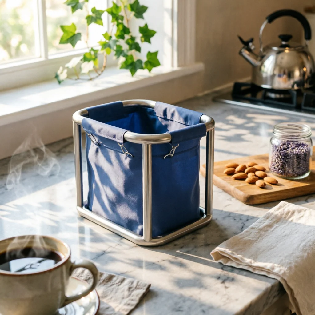 Linen Cart with Wheels Stainless Steel Laundry Hamper with Wheels Hamper with Handle Heavy-Duty for Housekeeping Personnel
