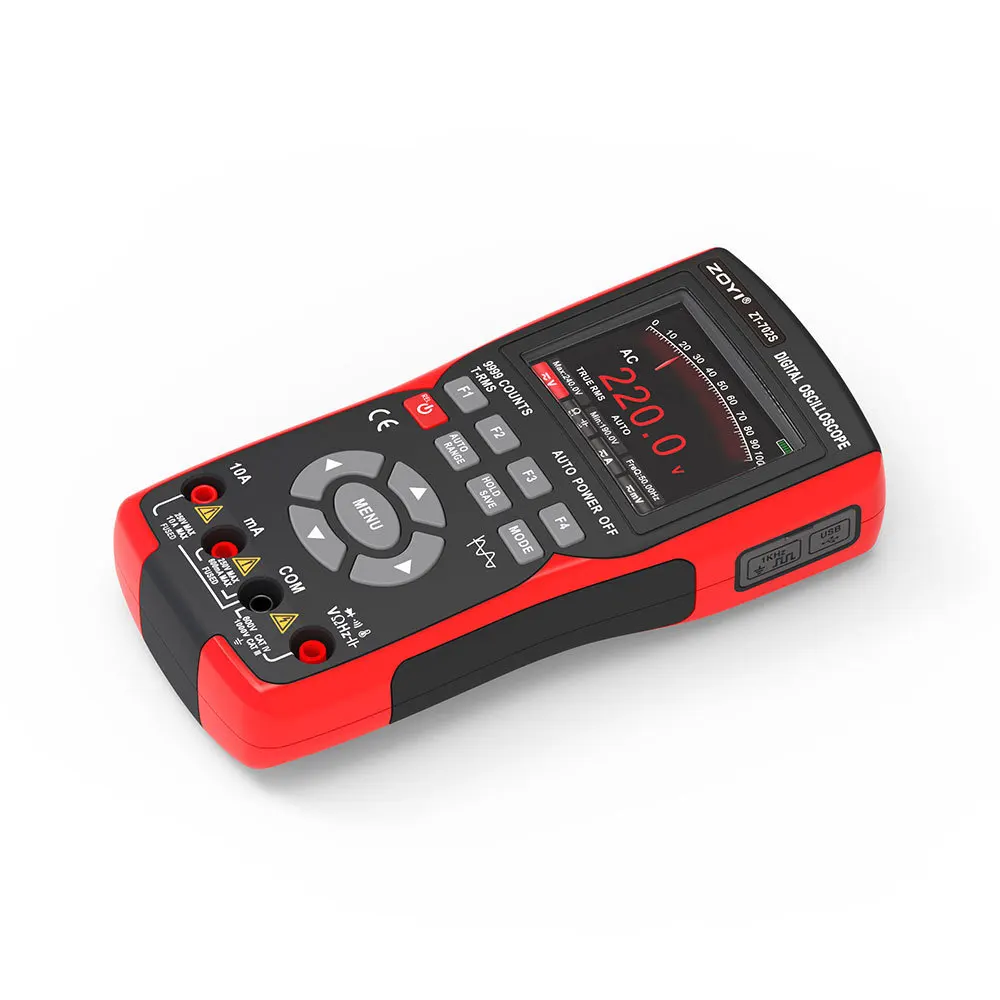 ZOYI ZT-702S 2In1 Digital Oscilloscope Multimeter Real-time sampling rate 48MSa/s True RMS 1000V Professional Tester 2.8