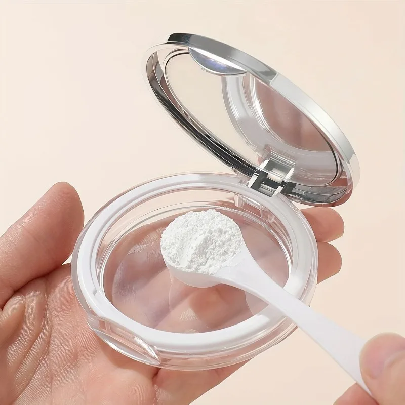 Mini Travel Compact Makeup Container, 0.18oz Small Powder Container With Flip Lid, Non-Spill And Leak-Proof