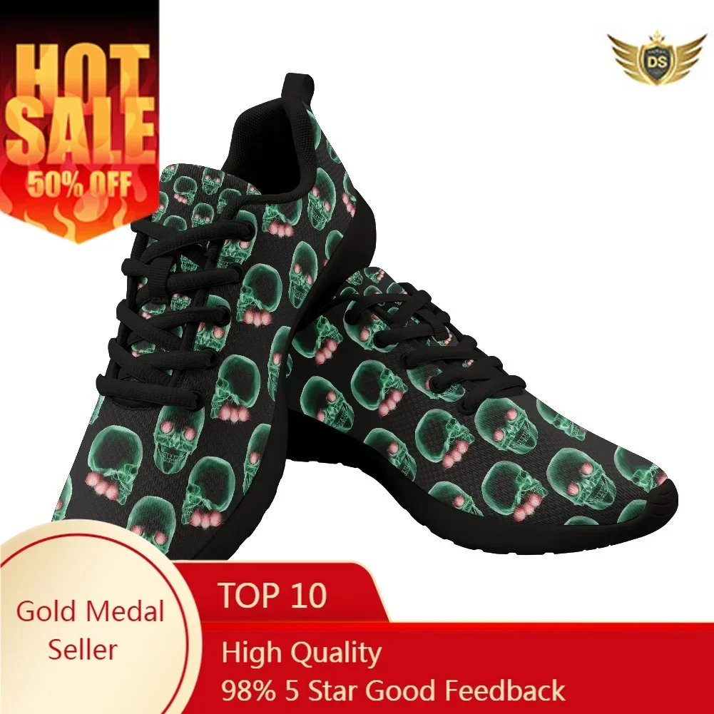 

Men Running Shoes Skulls AF Cushion Breathable Women Mesh Sports Shoes Comfortable Athletic Trainers Soft Non-slip Lace-Up