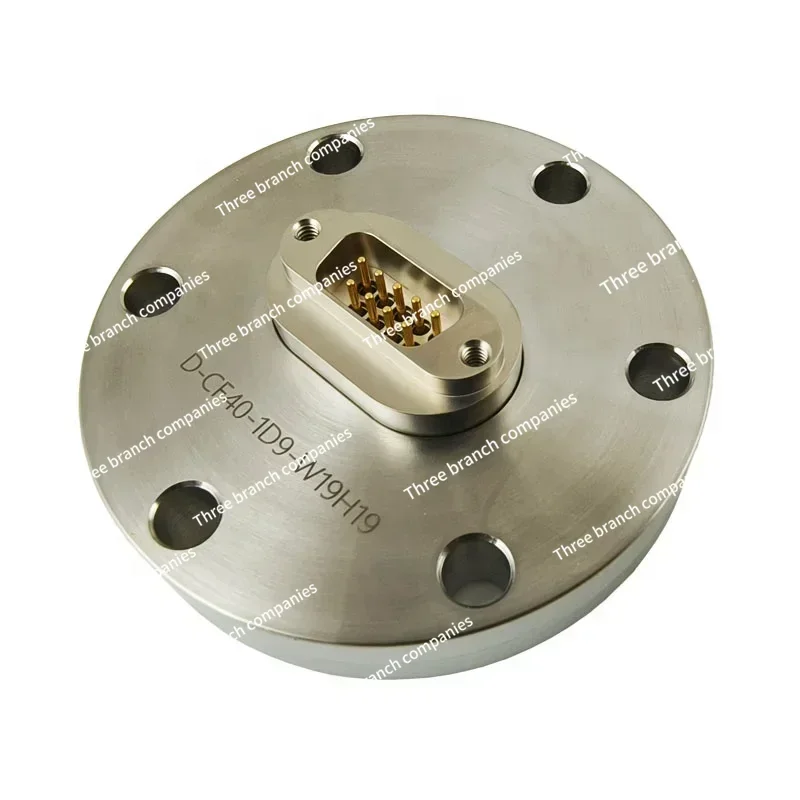 Ultra-high vacuum serial feed-through stainless steel gold-plated glass sintered gas-sealed connector air plug