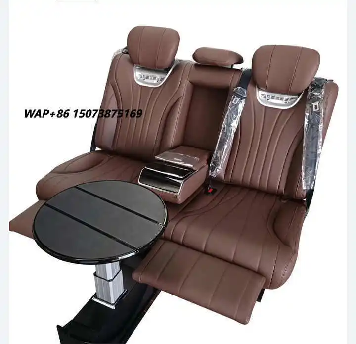 Power Car Seat Luxury Van Seat Adjustable VIP Leather Luxury SUV Car Seat with Console Armrest Touch Screen