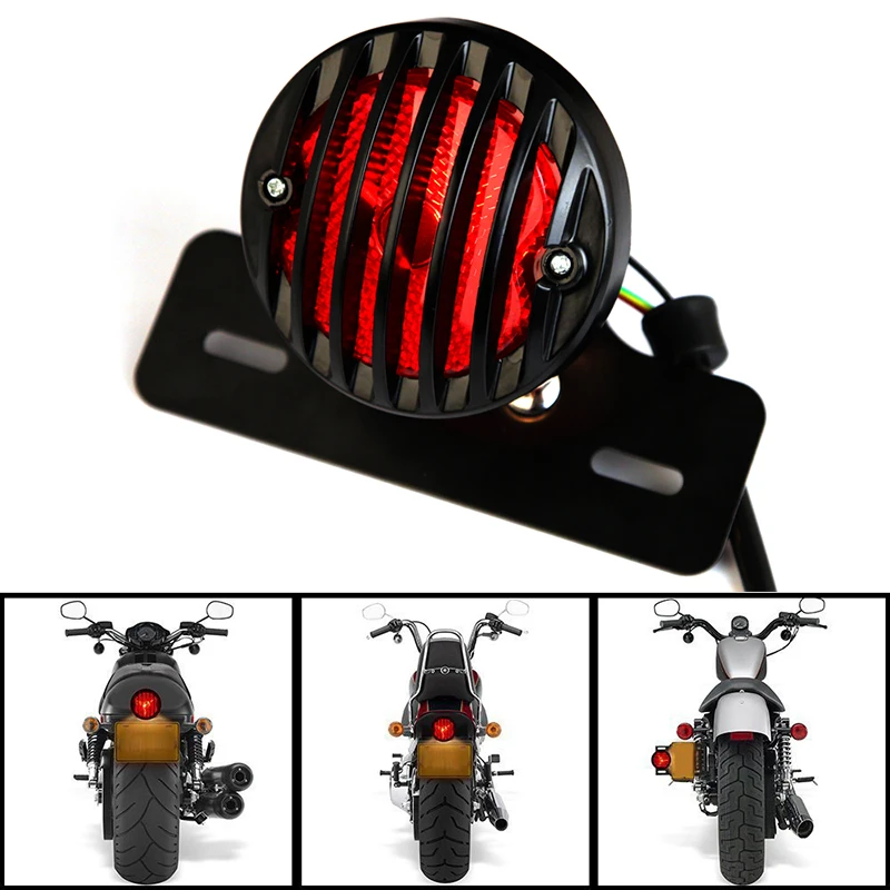 Motorcycle Rear Tail Brake Stop Light Lamp For Bobber Chopper CAFE RACER Street Glide Softail Scooters Road King Sportster 883