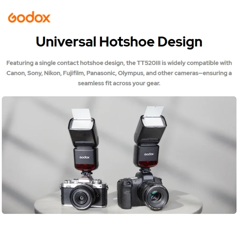فلاش TT520 III TT520III مع إشارة لاسلكية مدمجة 433 ميجاهرتز + مشغل فلاش لكاميرات Canon Nikon Pentax Olympus DSLR #4