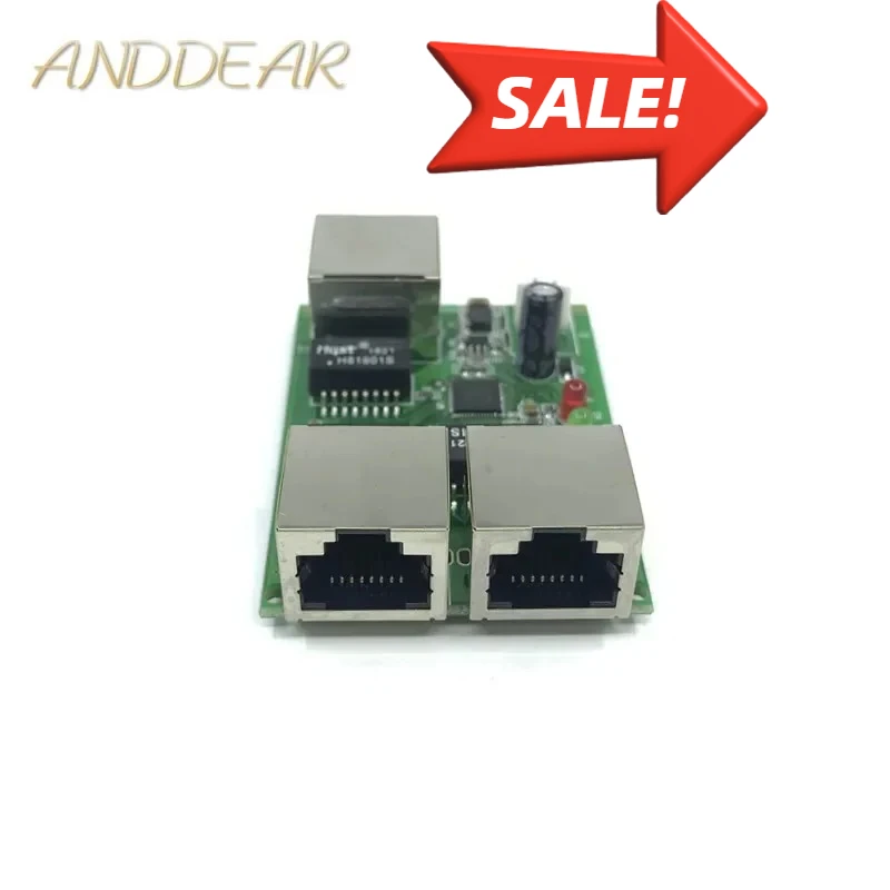 Low-cost network wiring box data conversion distance extension Mini Ethernet 3 port 10/100Mbps switch module splitter network
