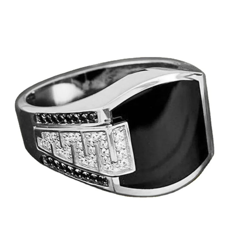 New 2023 Metal Glossy Rings for Men Geometric Width Signet Square Finger Punk Style Fashion Ring Jewelry Accessories Whole Sale