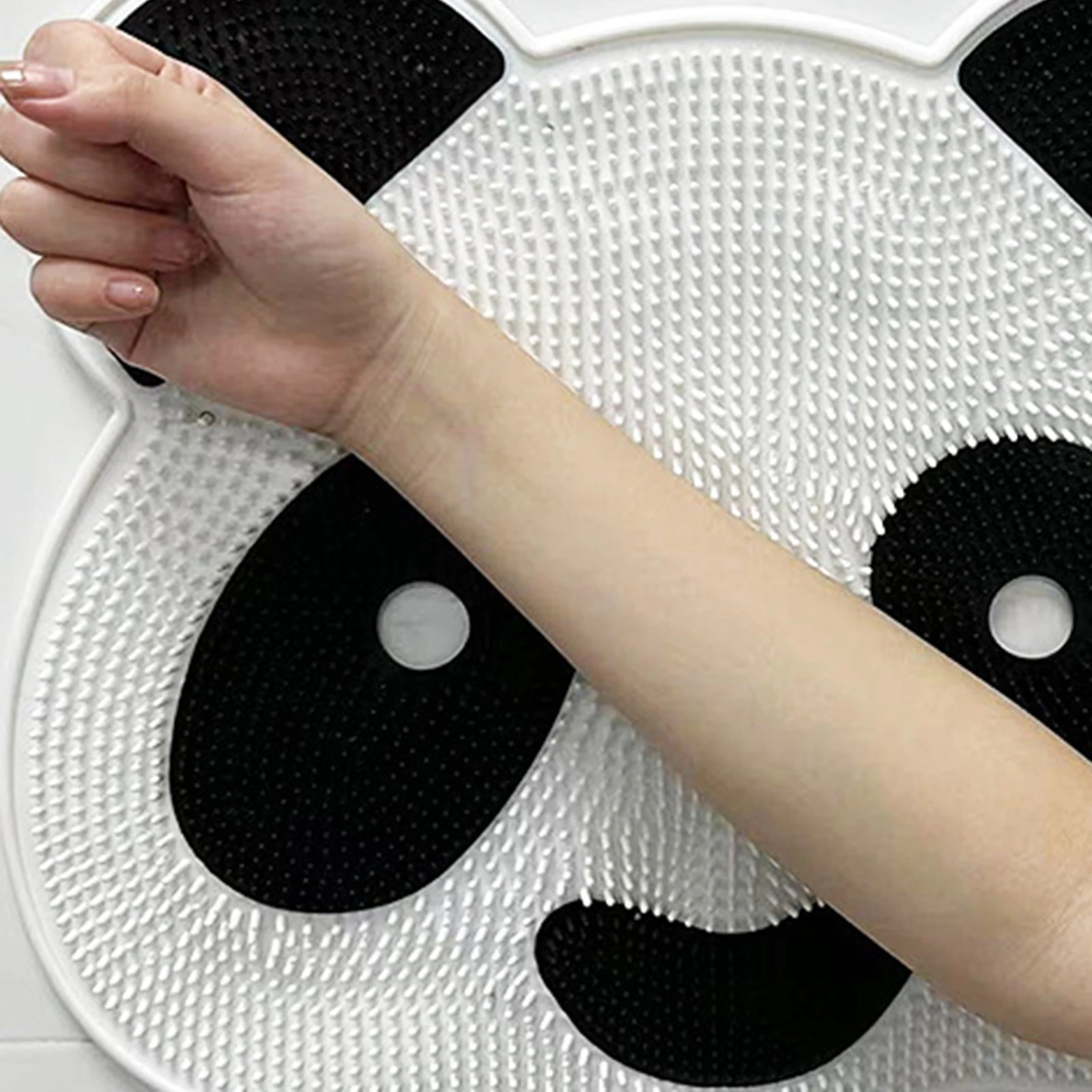 Back Scrubber for Shower with Suction Cups Sturdy Wall Mounted Back Scrubber Bath Massage Pad Nonslip Foot Cleaner Panda Shape