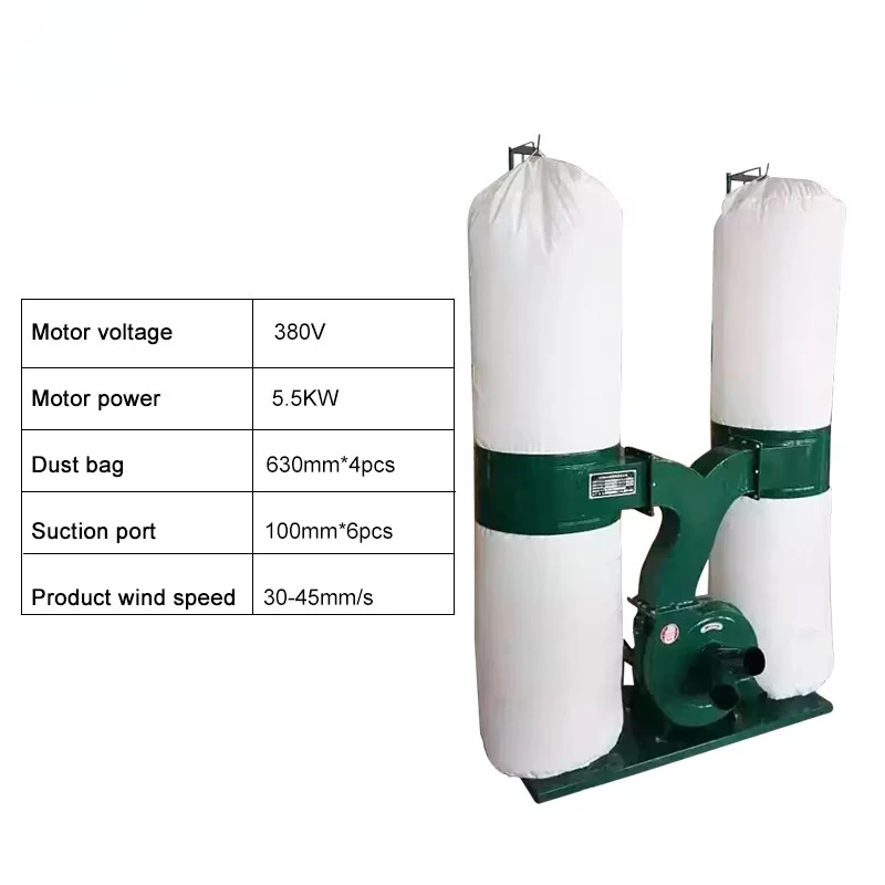 

Double Bag Processing Machinery Table Saw Dust-Free Dust Collectors Dust Collector Mf9030 Heavy Duty Industrial 2.2kw 3kw Woodwo