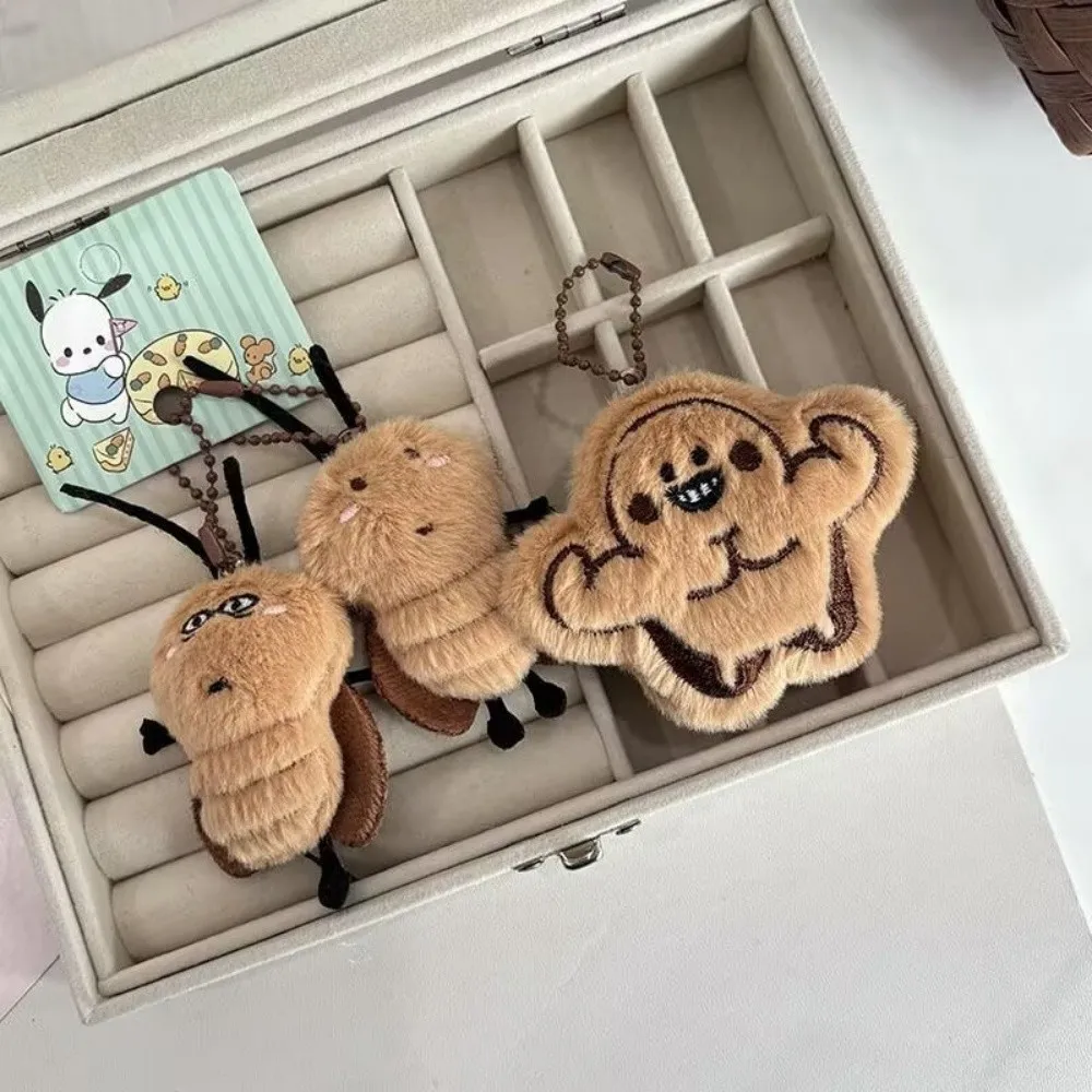 

Забавный брелок для куклы-парец, милый таракан, подарок на день рождения, школьный кулон, креативный плюшевый кулон в виде насекомых с животными