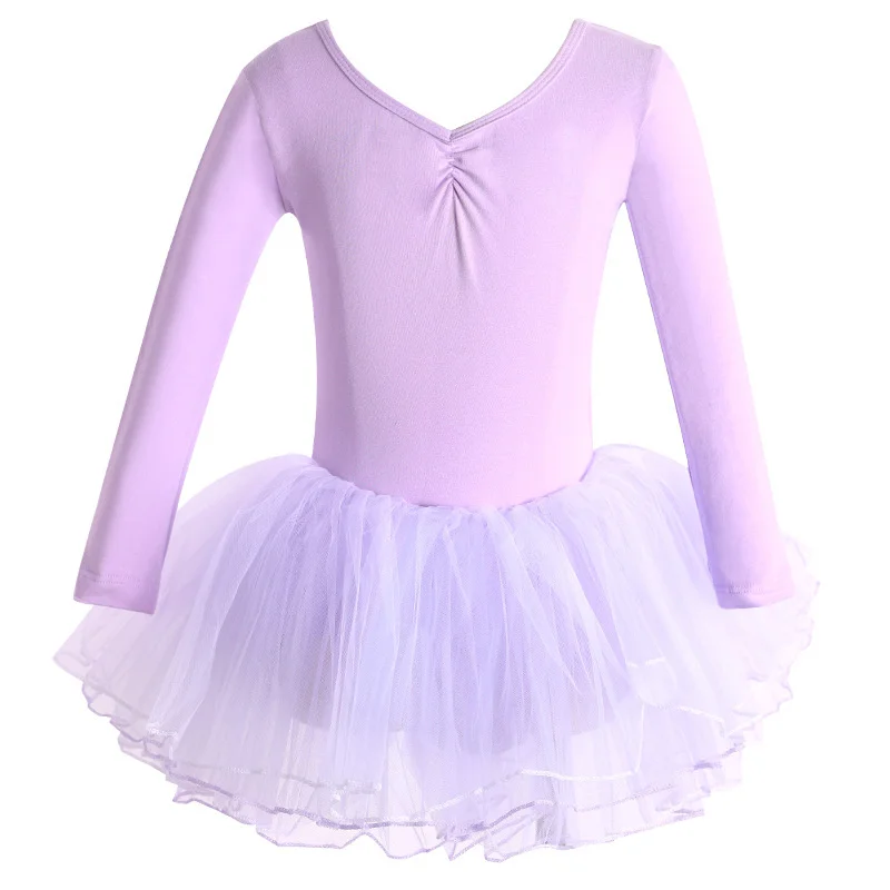 Girl Ballet Dress Alternatives Toddler Leotard with Tutu Gauze Skirt Dance Tutu Dress Long Sleeve Cute Outfit (Little/Big Kid)