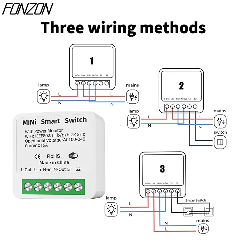 HomeKit Tuya ZigBee WiFi Smart Switch Module with Power Monitor 16A DIY Wireless Remote Control Light Switches Alexa Google Home