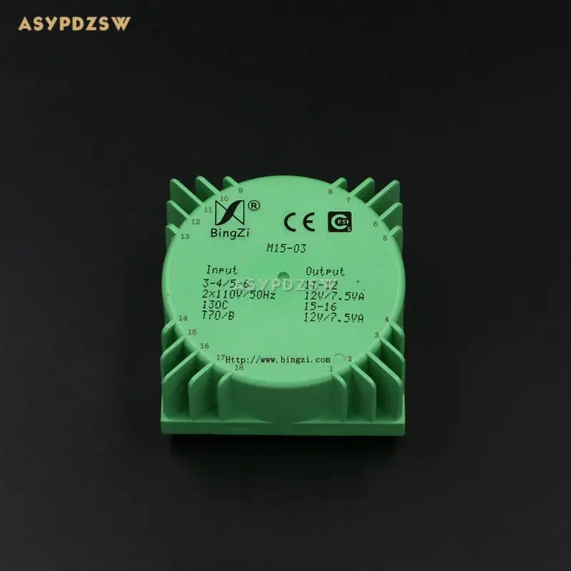 15VA Green Square 15W Sealed toroidal transformers M15-03 Output voltage AC dual 12V(2*12V)