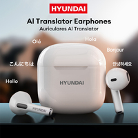 AI Headphones HYUNDAI HY-T02 In-Ear Translation Earphones Wireless Bluetooth 5.4 75+ Language Real Time Earbuds For Travel study