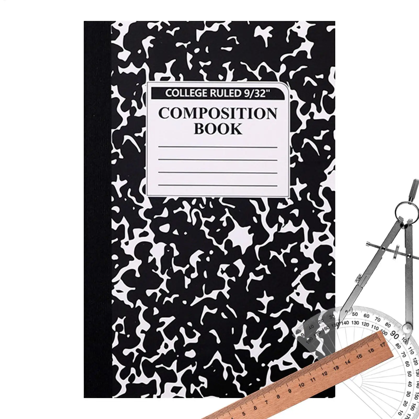 A5 Ruled Notebook 60 Pages Smooth Writing Marble Pattern Journal & Planner For Women Men Teachers, Home School Office Dorm