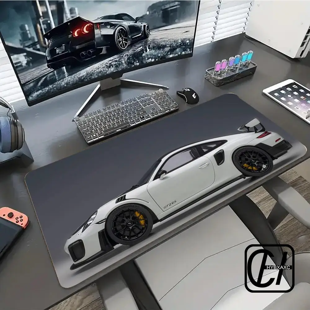

Коврик для мыши в виде спортивного автомобиля, милый HD-коврик для мыши, увеличенный игровой коврик для клавиатуры, большой коврик для мыши 90x40 см, XXL коврик для мыши для геймеров