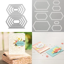 Stacked Hexagons Metal Cutting Dies Set For DIY Crafting Scrapbooking Supplies Photo Album Decorative Paper Die Cuts Card Making