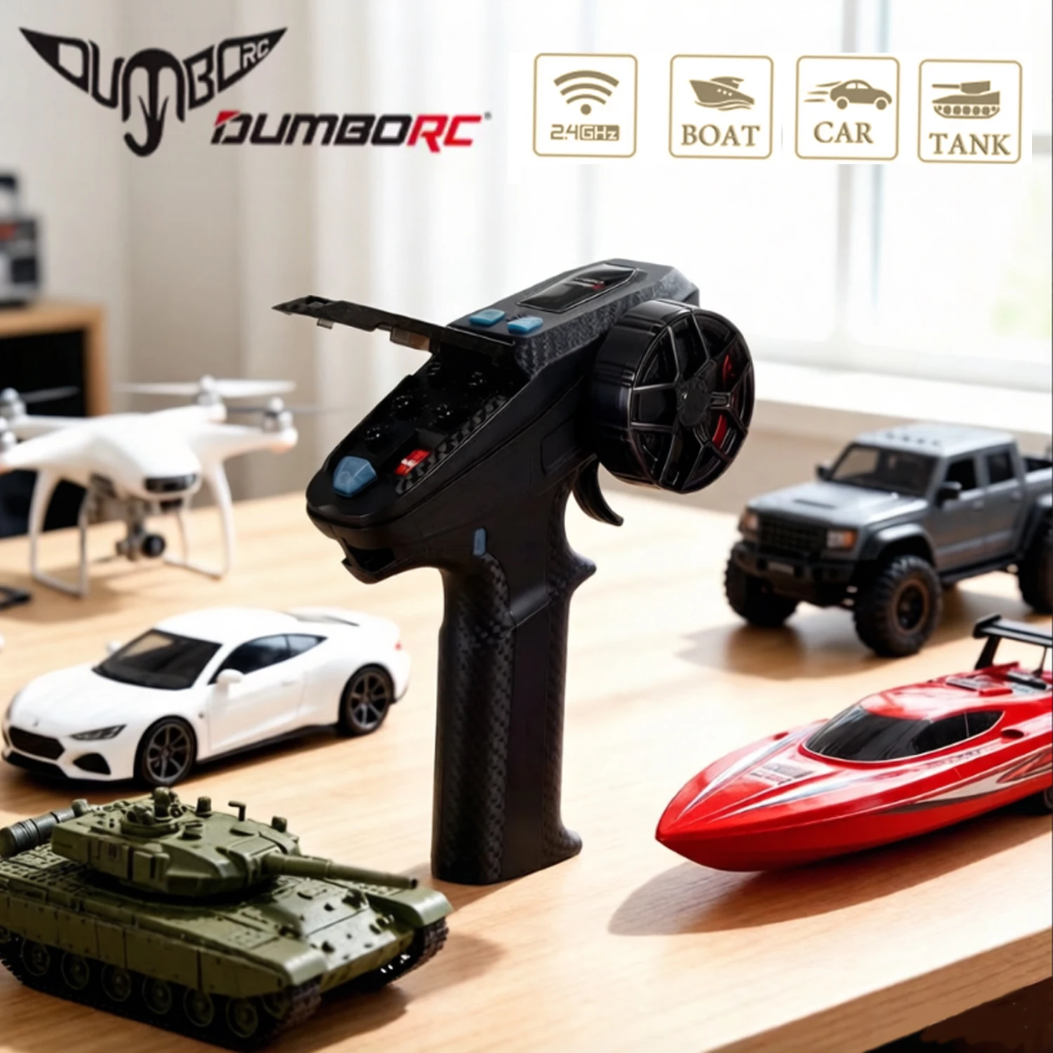 

DUMBORC X6PM-350 RC Transmitter with BL3F/P6FG/P6FP/P6DCG/P4FMG Gyro Receiver 2.4GHZ Radio System for RC Car Boat Tank RC Model