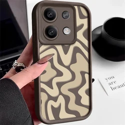 Striped Phone Case For Xiaomi Redmi Note 13 14 12 11 Pro 5G 14T 13T 11T Poco F6 X5 X6 Pro Shockproof Bumper Soft Silicone Cover