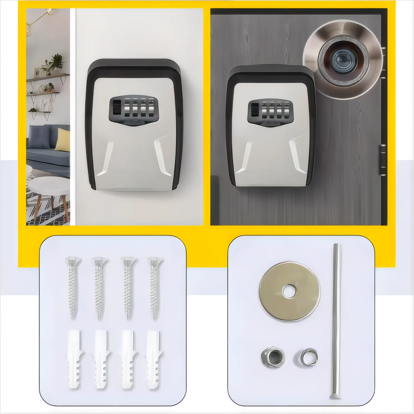 Password Lock Box Anti-theft Home Cat Eye Storage Management Decoration Password Secure Durable Wall Mounted Password Key 2027