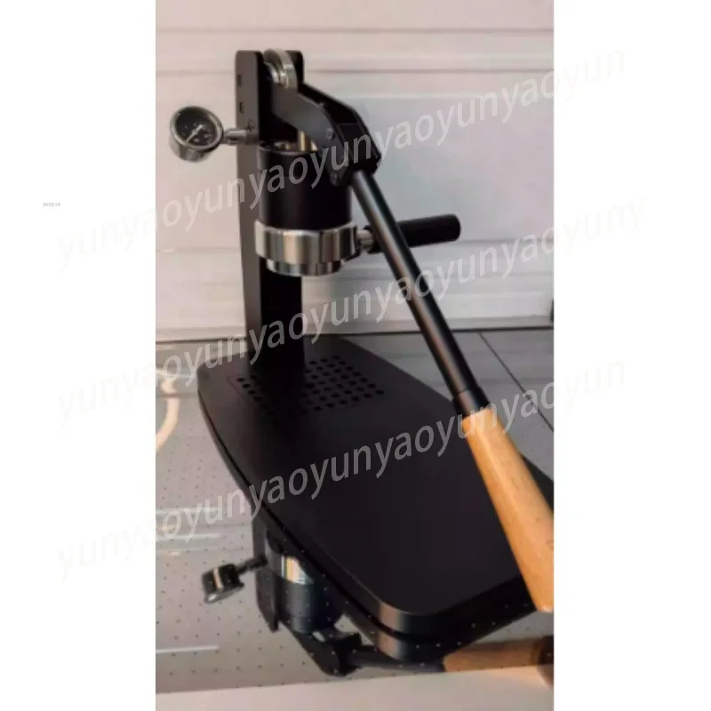 58mm Manual Espresso Machine, 3x Leverage Planetary Gear Hand Press, Heated Pull Lever Coffee Maker with Pressure Gauge