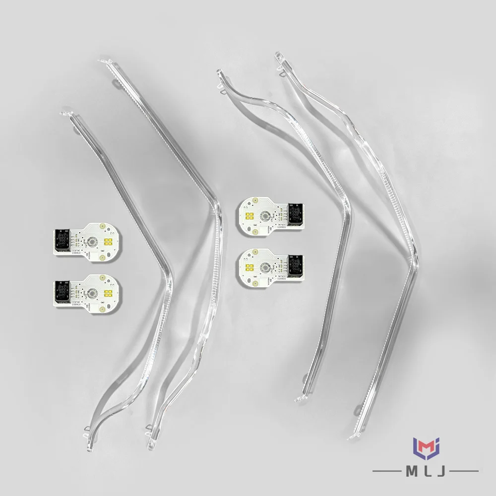 For Volkswagen Tiguan Matrix 2022-2024 Headlight Angel Eye DRL Chip Boards Light Guide Acrylic Tube Strips Daytime Running Light