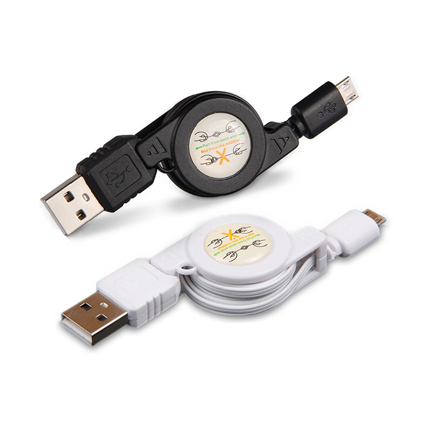 Micro USB 2.0 Cable Retractable Data Sync Charger Cord for All Android Phone Pad Cell Camera  Mp3 Mp4 Stoage Robot Vr