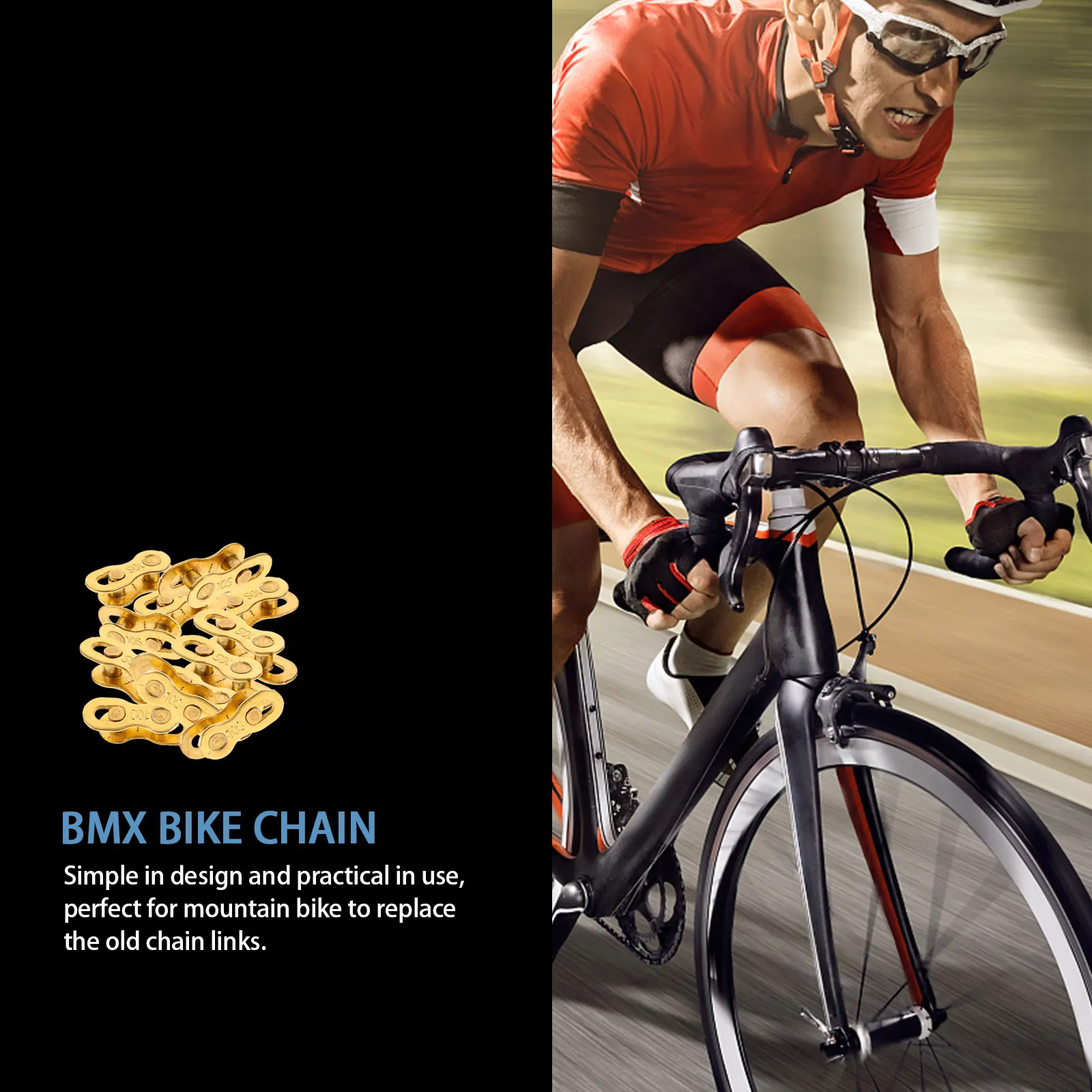 

24pcs Bike Chain Buckles Joints Cycling Supply Repair Smooth Surface Durable Mountain Bike Chain Connectors Steel Adapter