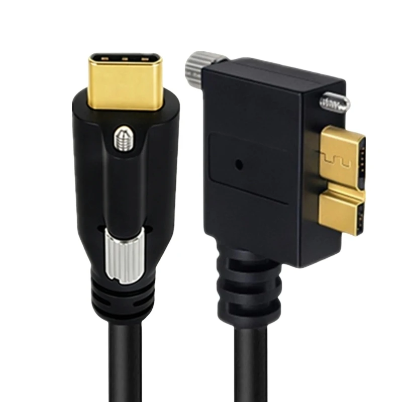 Panel Mount Wiring Cable, USB Data Use, 1 m Length with Lock Hardware for Fixed Equipment Daily Service Demand