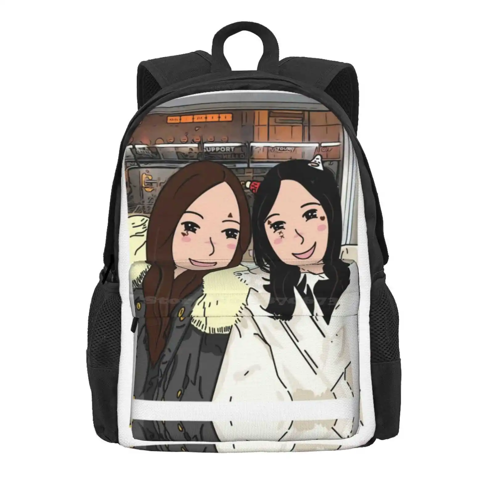 Maggie & Vivien Hot Sale Schoolbag Backpack Fashion Bags Friends Diy Birthday Halloween Cartoon Girls Nyc Train