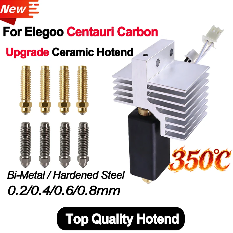 Upgrade-Hotend für Centauri Carbon Extruder 0,2/0,4/0,6/0,8mm Hotend-Kit für Elegoo Centauri Carbon-Düse 3D-Drucker-Teile
