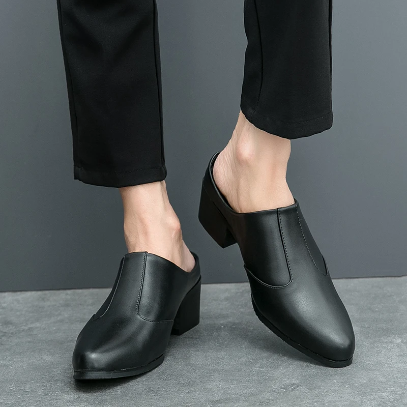 

2025 Autumn New Cross border Leather Shoes for Men's Casual One Step Stepping British Business Formal Large Size Set Leather Sho