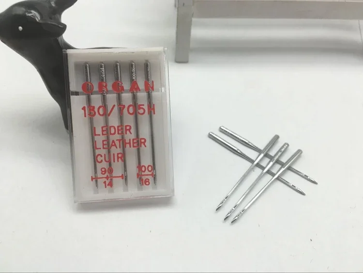 ORGAN SEWING MACHINE NEEDLES 130/705H DOMESTIC LEATHER MIX SIZE GOOD FOR LEATHER OF ALL KINDS (1pack=5pcs)