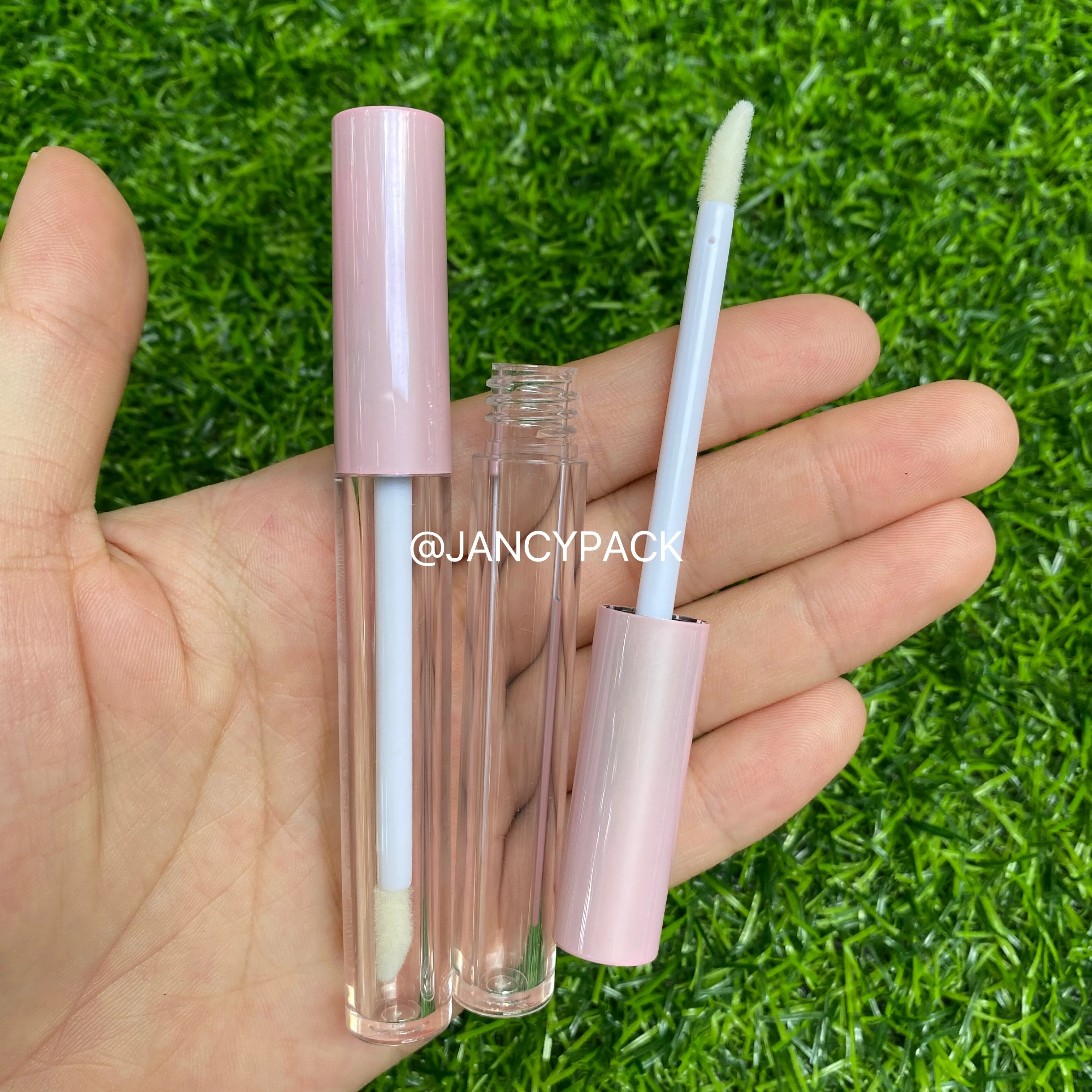 2MLリップグロスボトル リップグレイズチューブ リップグロスチューブ包装材 化粧品DIYリップグレイズ ピンクリップバームボトル カスタムロゴ