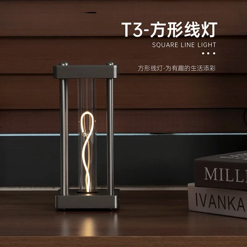 ضوء ليلي مغناطيسي كمي، شحن USB، زخرفة سطح المكتب لغرفة النوم، ضوء تخييم خارجي، غرفة رياضية إلكترونية