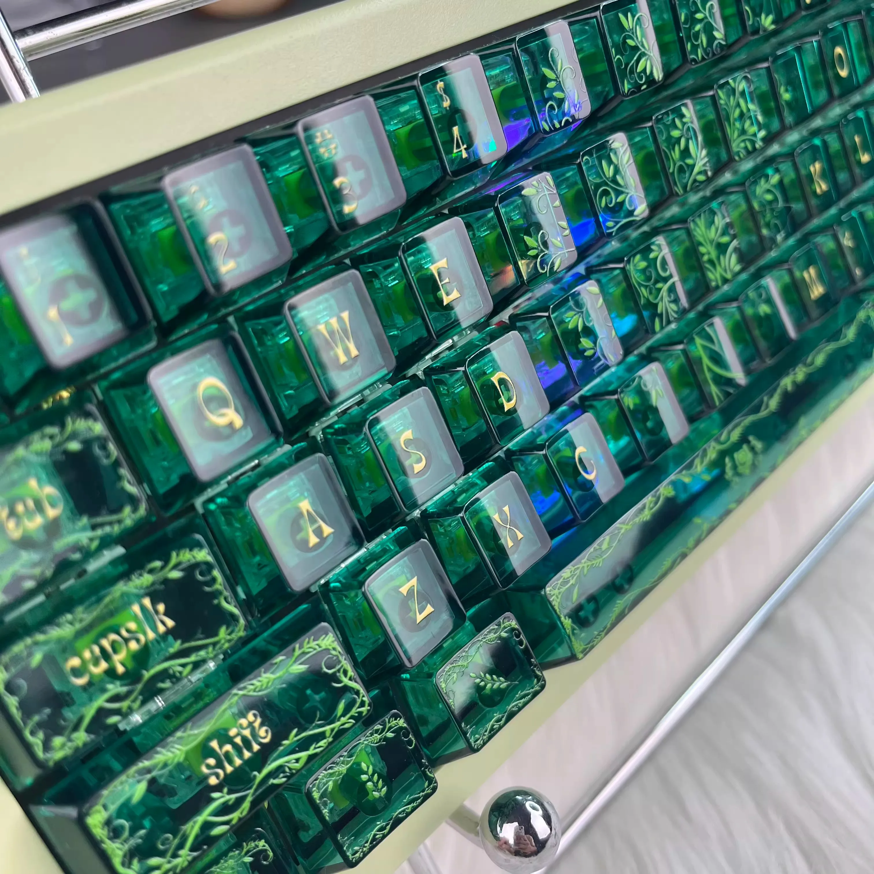 Transparent Green Key cap Cherry Full Transparent Summer Refreshing Color Keycaps For Customized Mechanical Keyboard PC Key Caps