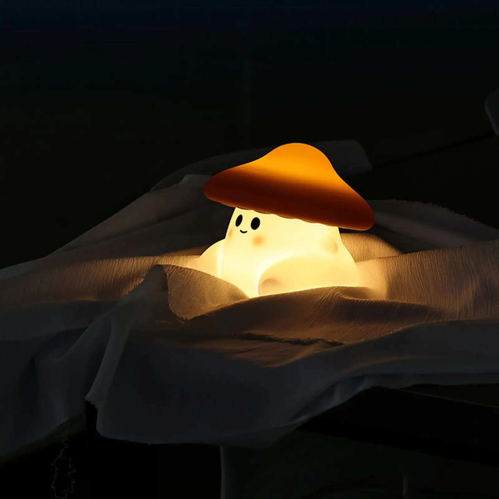 Mushroom Light Led Squishy Night Light For Kids Innovative Sensor Long-Lasting Battery Table Decor For Kids Room Boys Girls