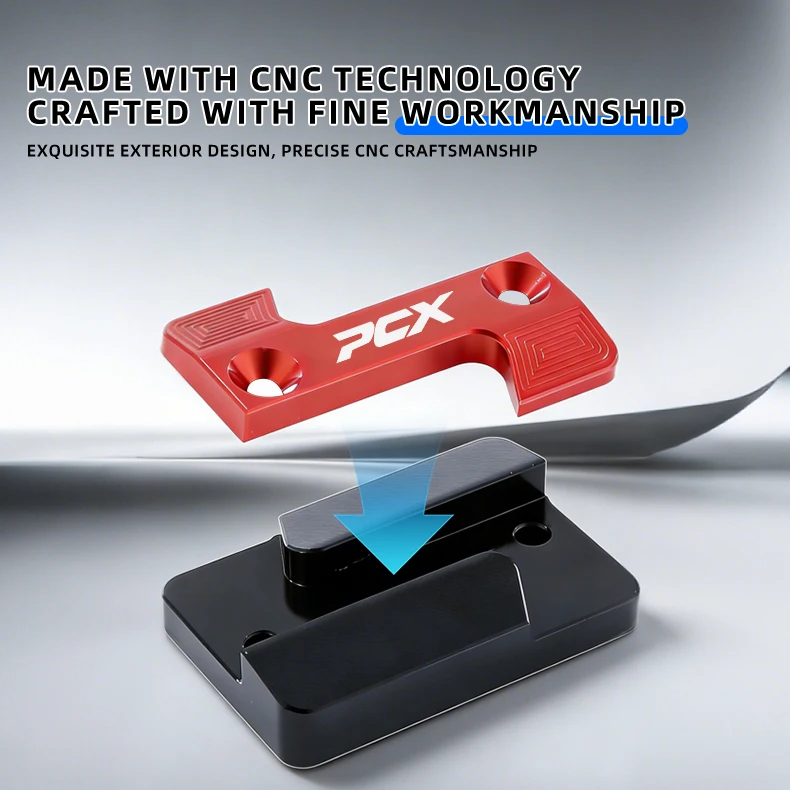1x Motorrad CNC Vorderradbremsflüssigkeitsbehälter-Deckel Ölbehälter-Kappe für HONDA PCX 160 150 125 PCX160 PCX150 PCX125 Zubehör – Detail 4