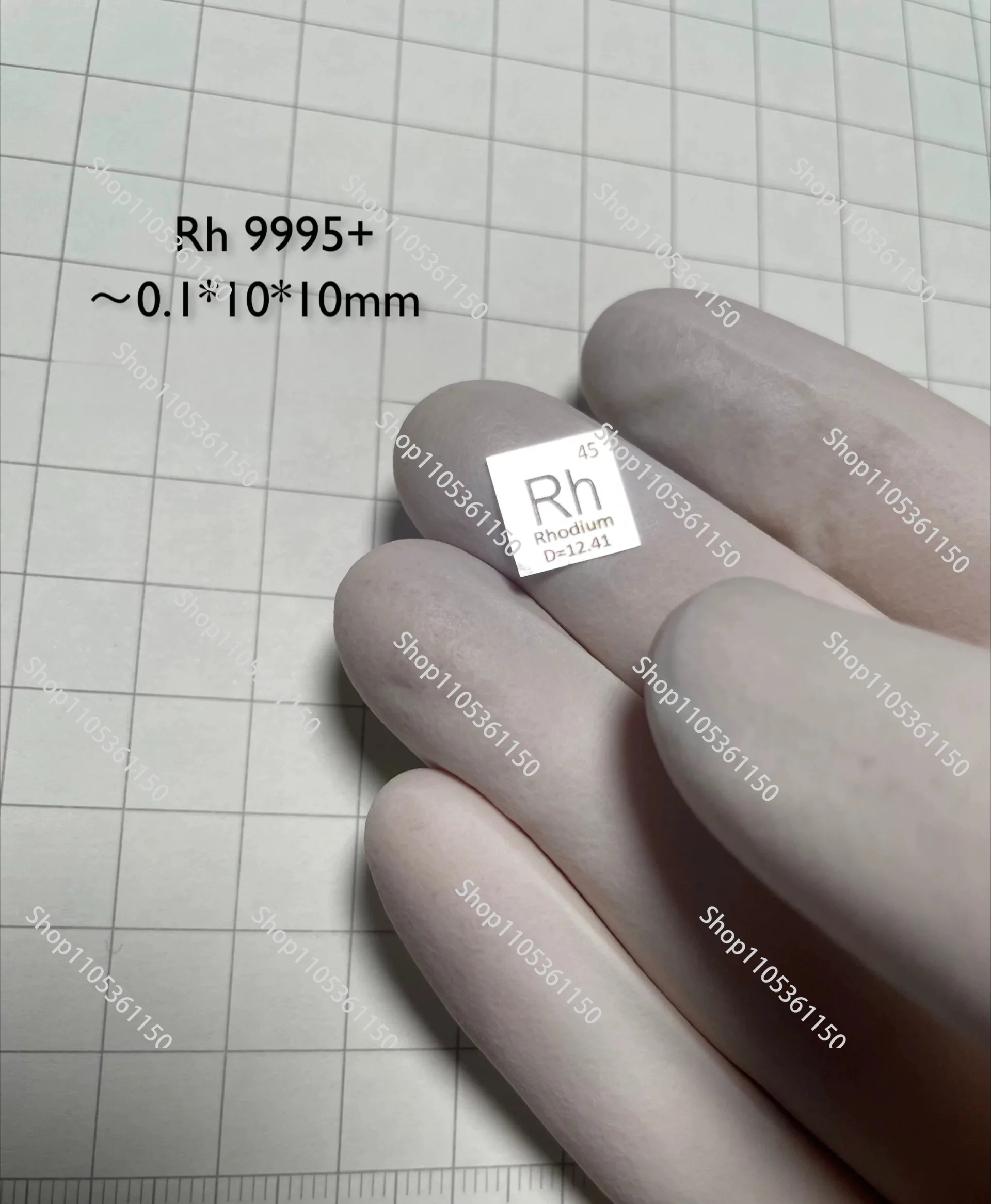[Periodic phenotype pure rhodium sheet] Rh9995 + melting method, rhodium gold, pure rhodium sheet, bright