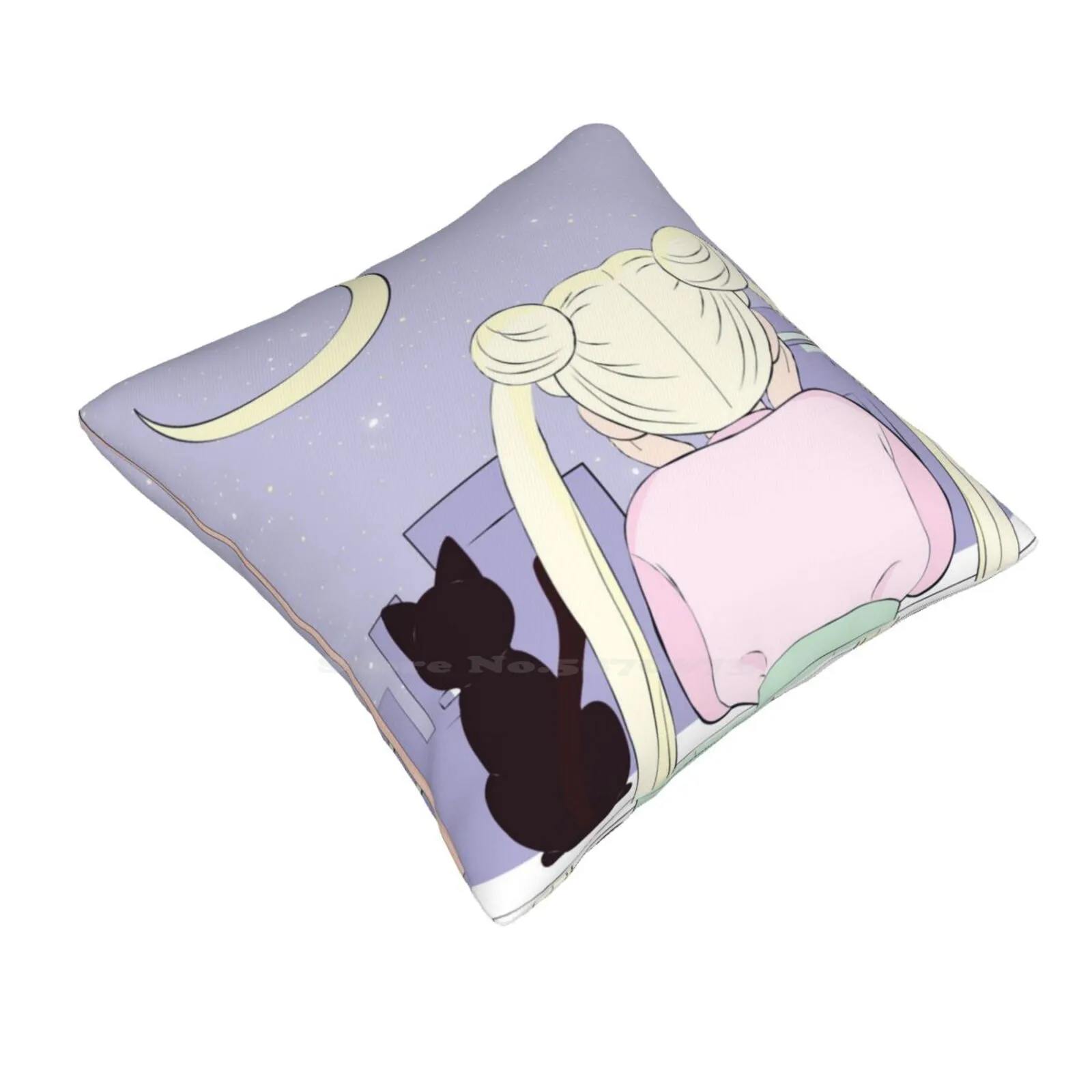 Home Sofa Car Waist Throw Pillowcase Usagitsukino Mamoru Luna Aesthetics Sailormars Sailorvenus Anime Magicalgirl Sailorsaturn