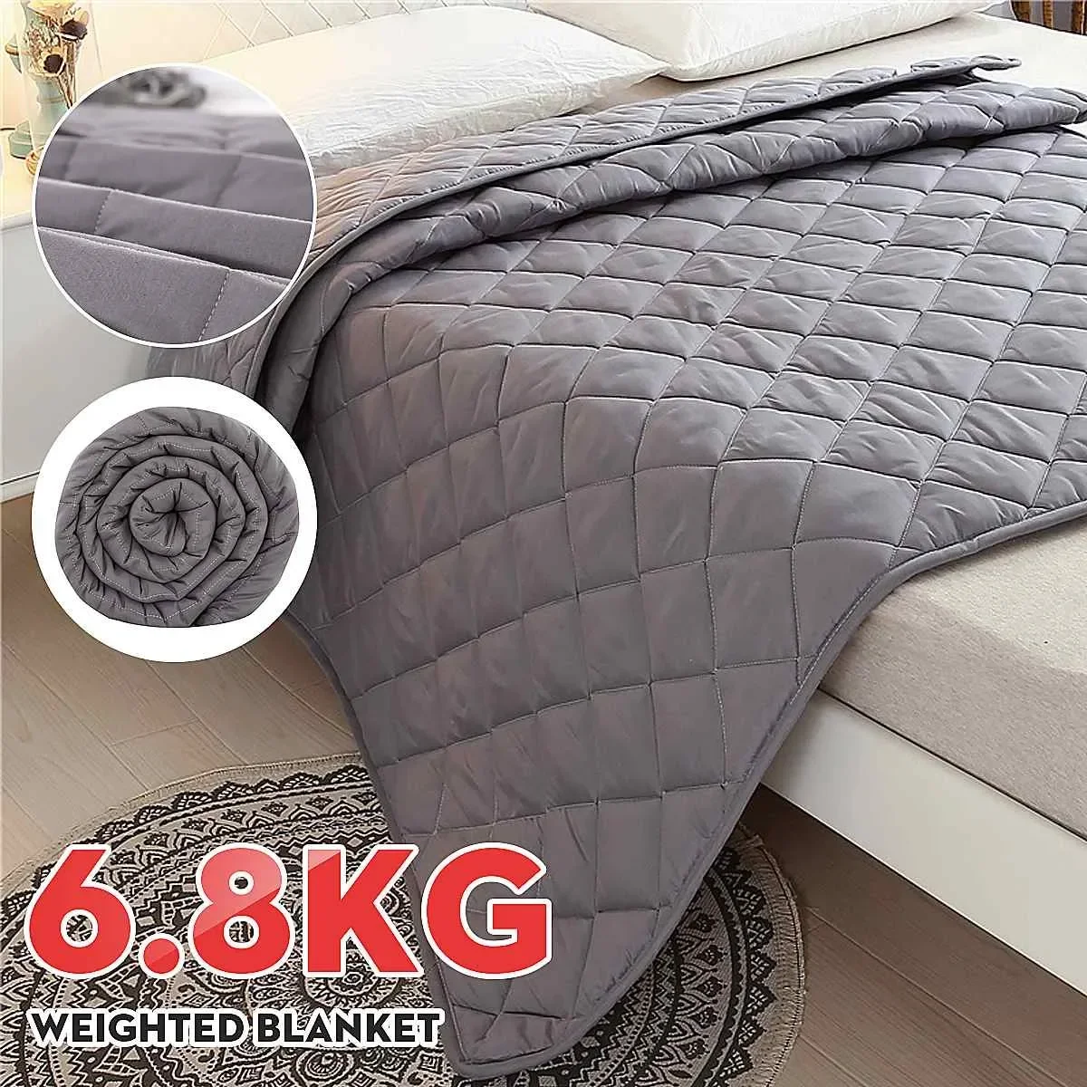 

6 Size Weighted Blanket for Adult Blankets Decompression Sleep Aid Pressure Sleeping Blanket Heavy Blanket Throw Blanket Bed