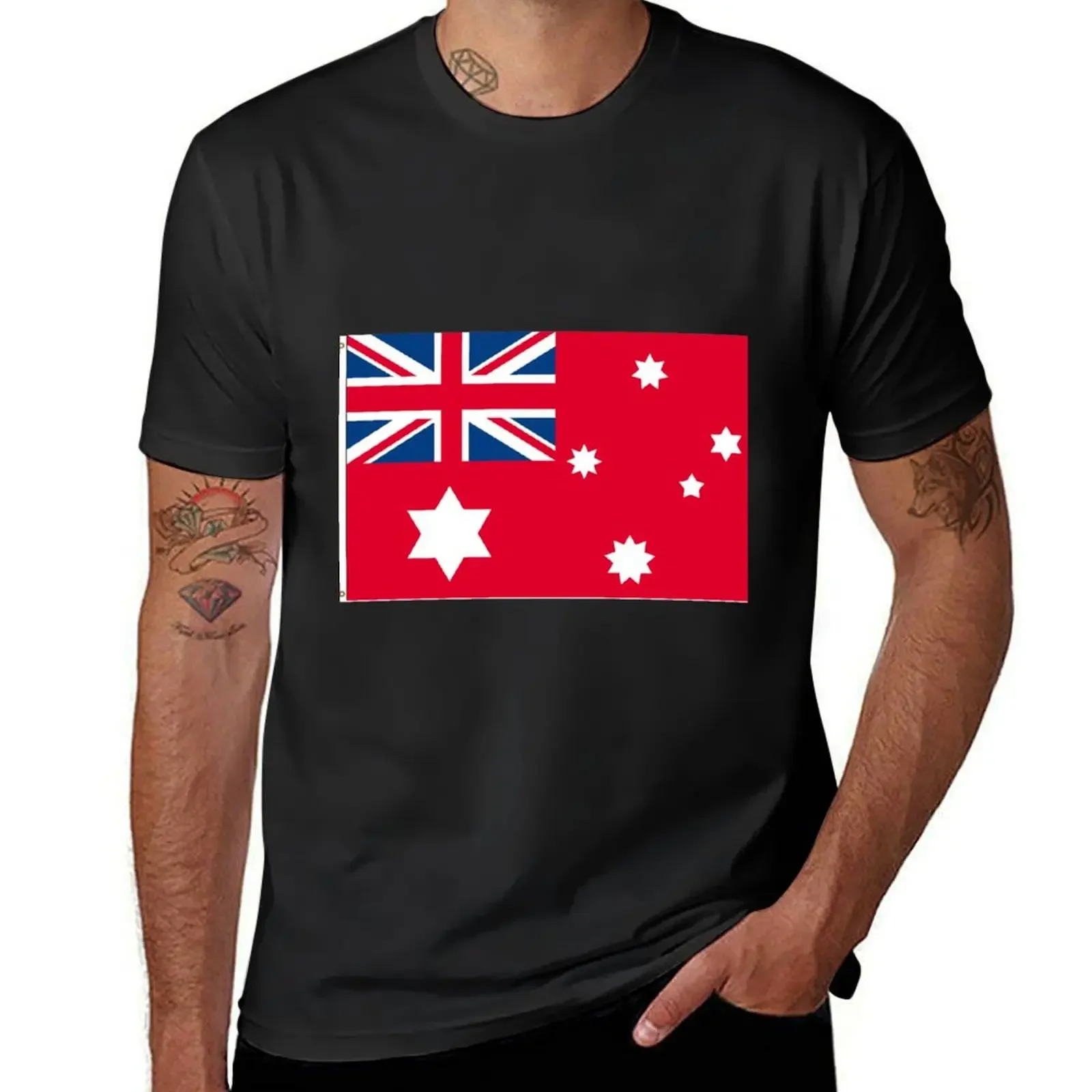 Australian 1901 Federal Red Ensign 180 x 120 cm T-Shirt cheap stuff summer tops shirts graphic tee men