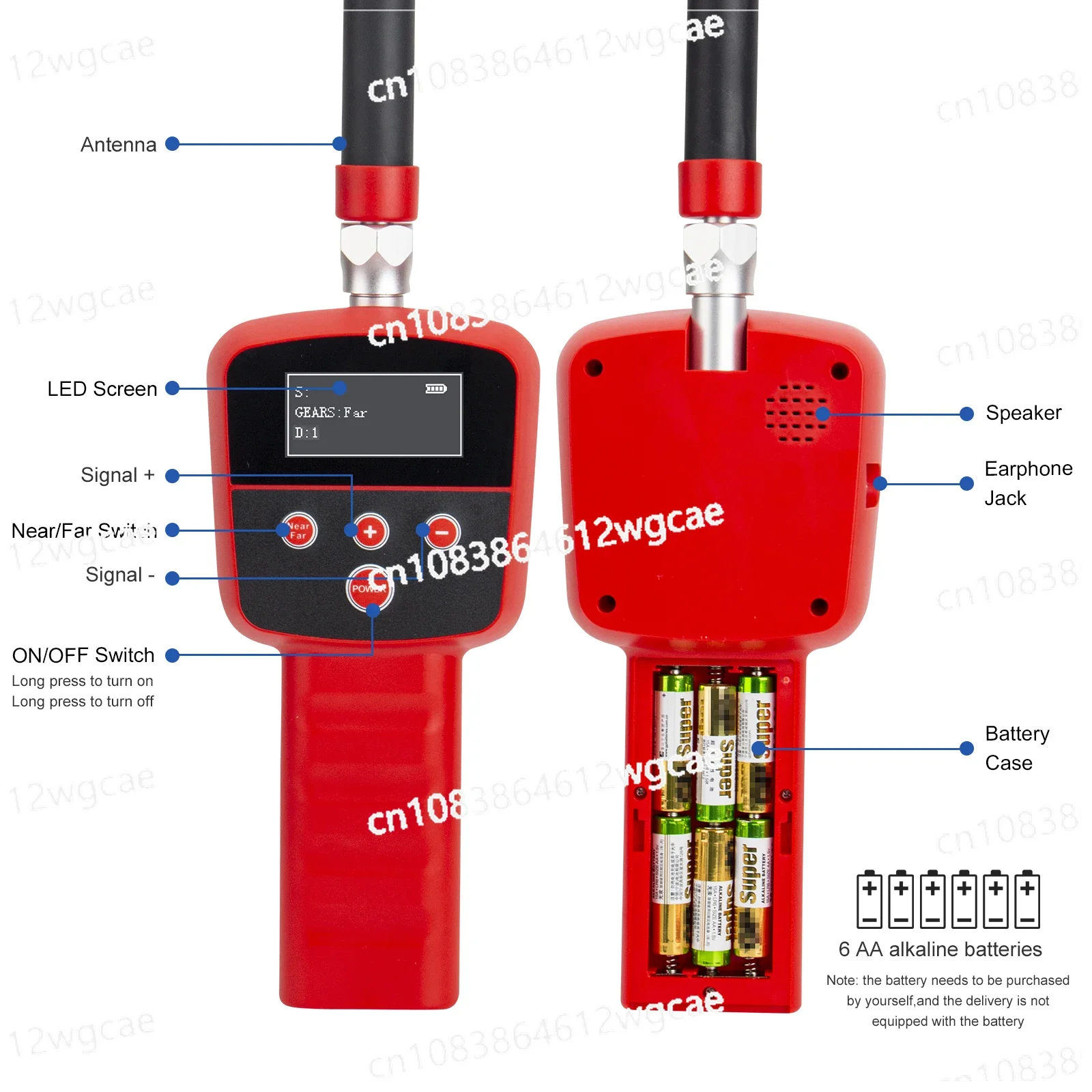 Wireless 512hz Transmitter (512Hertz Sonde) for Drain Sewer Pipeline Pipe Inspection Camera Location