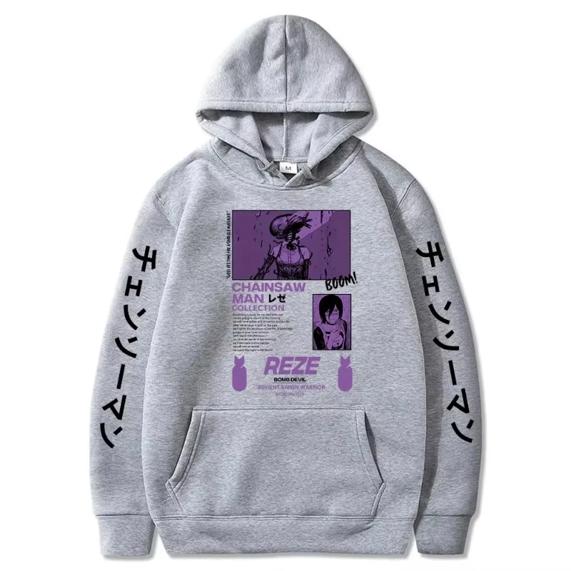 Japanische Anime Kettensäge Mann Druck Retro Harajuku Männer Frauen Mit Kapuze Sweatshirts Herbst Winter Täglich Outdoor Casual Warme Sportswear