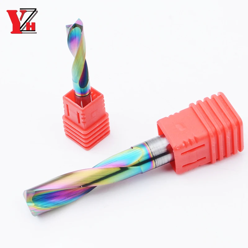 YZH D1.05~10.09mm Flat Drill 180° HRC65 HRC55 HRC50 Carbide Countersunk hole/Inclined surface/Cross hole External Cooling