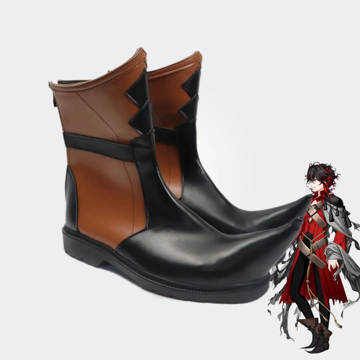 FGO Dante Alighieri Cosplay Shoes Brown Boots Custom Made Any Size
