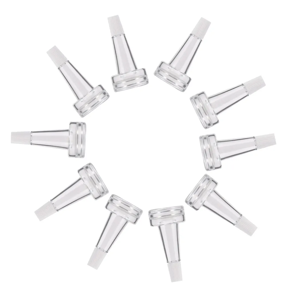 

50 шт. Прозрачные колпачки для флаконов-саше в форме рога, крышки для сыворотки, для пробников, герметичные крышки для флаконов с жидкостью и эссенциями