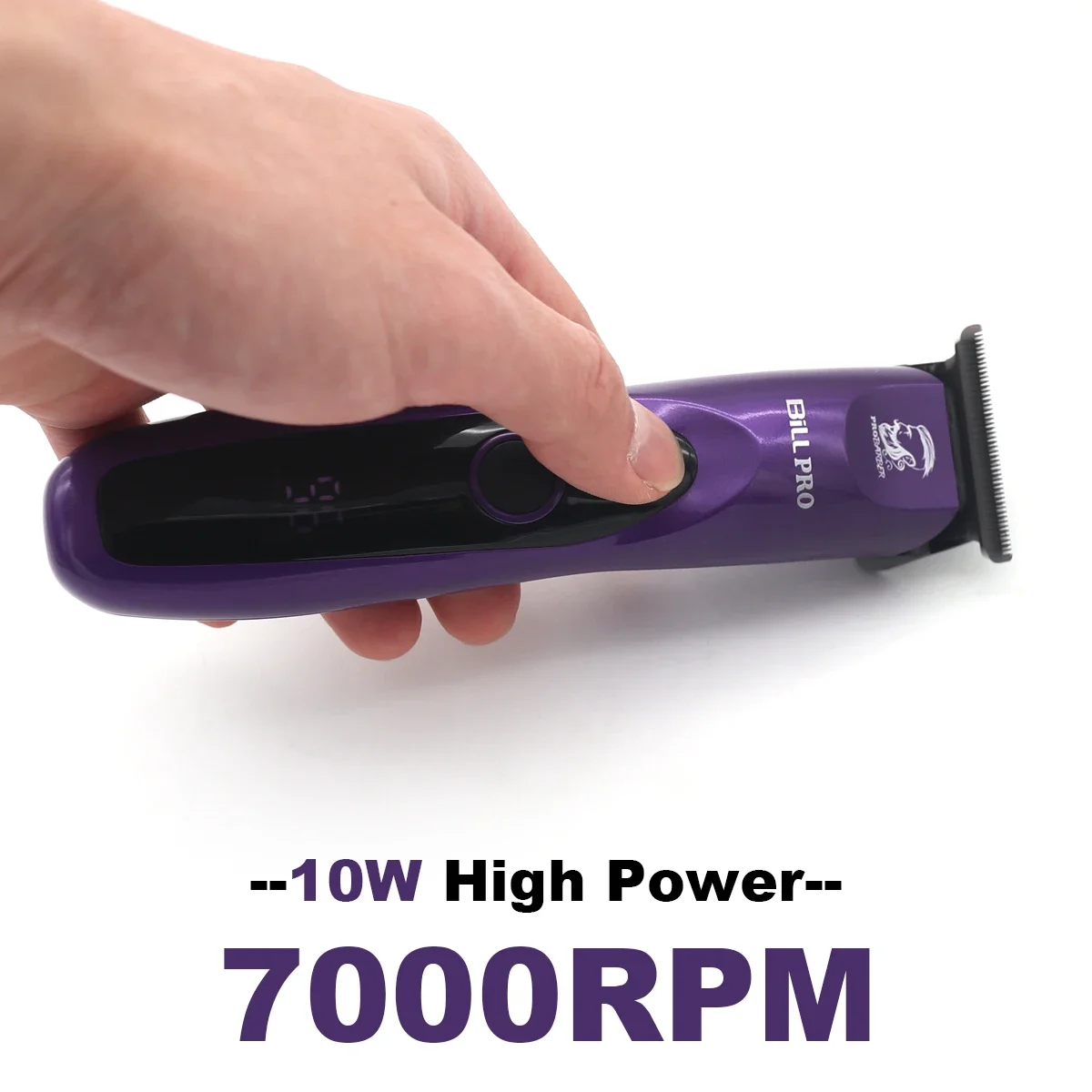 BILL 951 ผู้ชายผมTrimmer DLCใบมีด 10WจอแสดงผลLCDตัดผมร้านตัดผมอุปกรณ์Professional Finishingเครื่อง