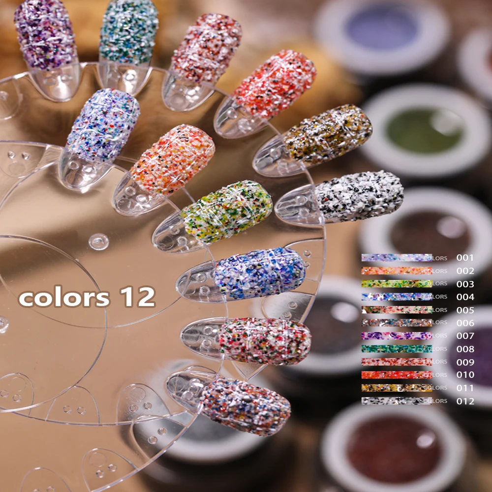 VDN 12 Colors Knitted Woolen Sugar Gel Nail Polish Soak Off UV LED Nail Varnish for Nail Art Decoration Manicure