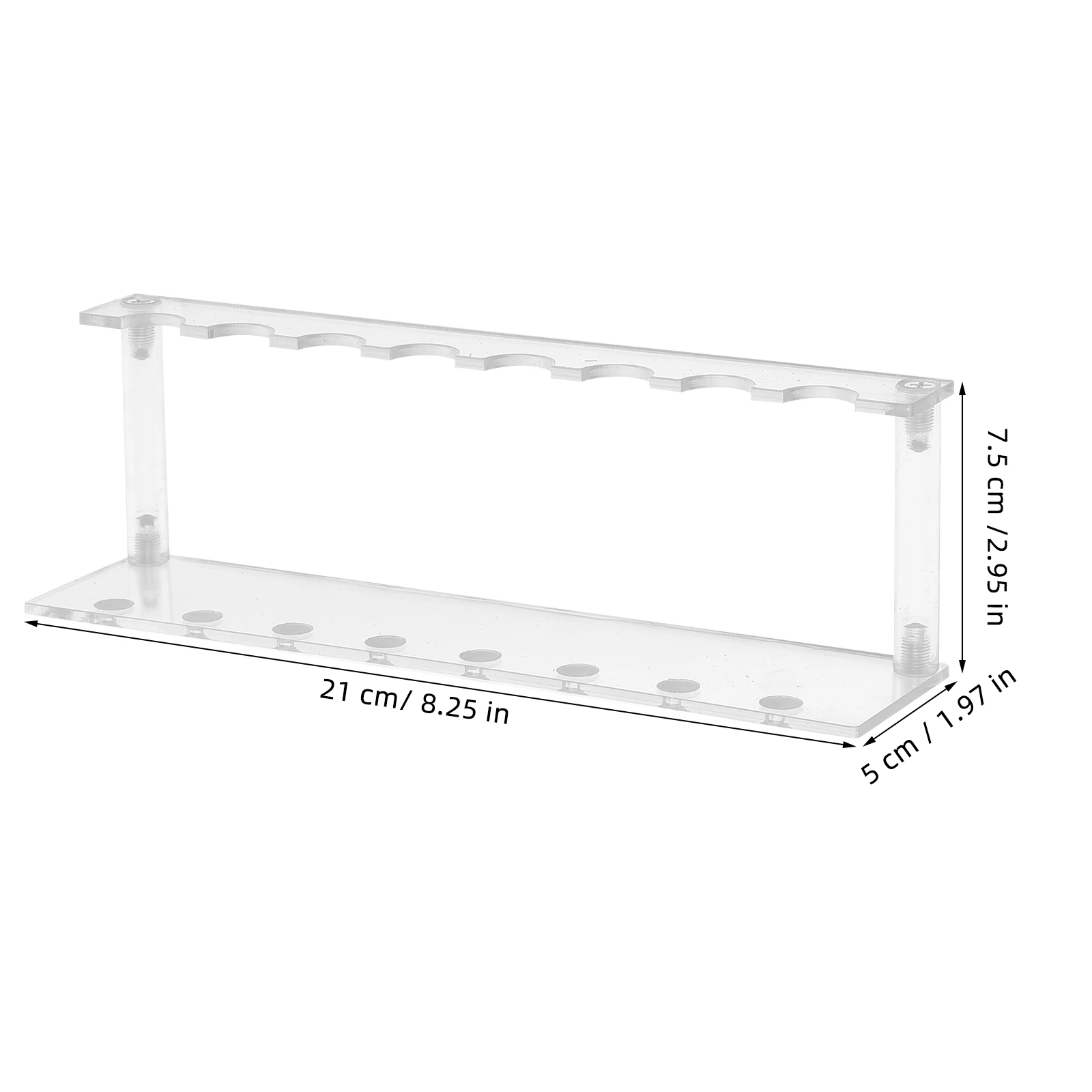 

Acrylic Pen Display Stand 21x5x7 5cm Pen Holder Desk Organizer for Pencils Brushes Makeup Tools School Office Use
